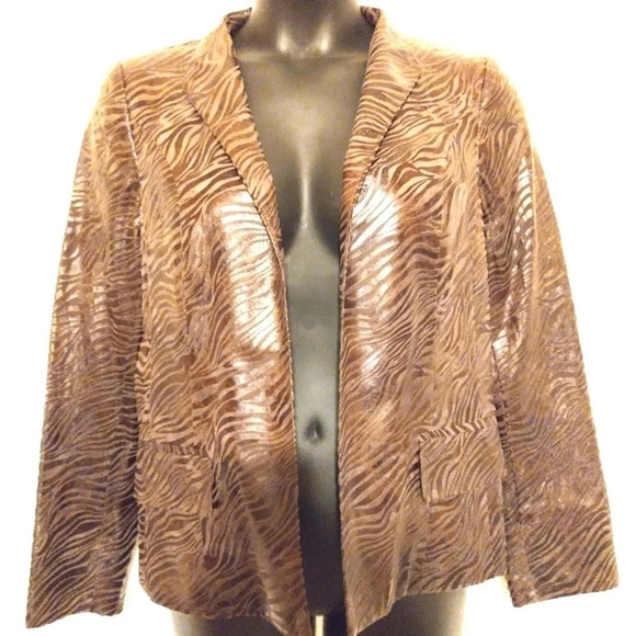 Chocolate Zebra Blazer NEW - Picture 2 of 10